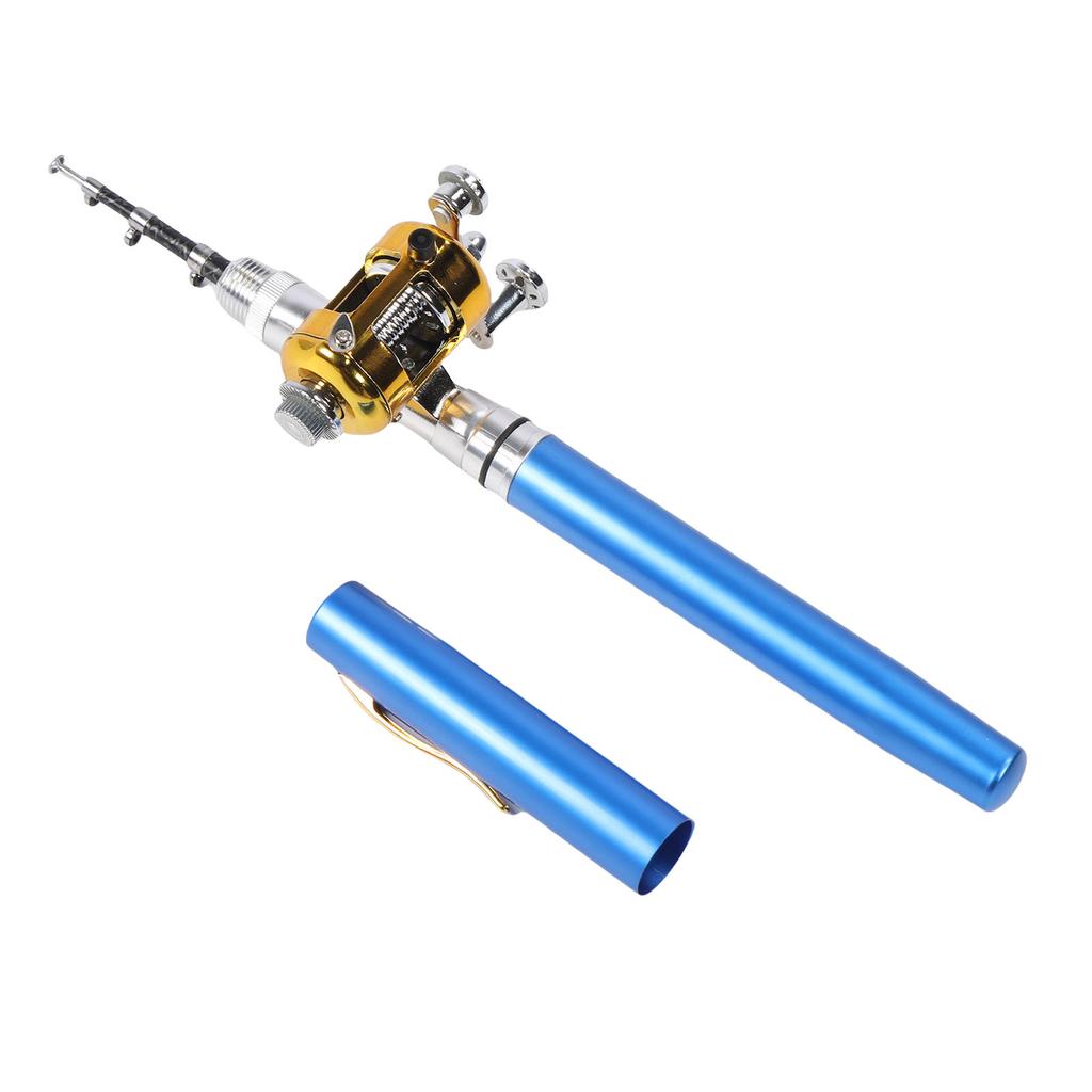 Miniature Pen Fishing Rod Portable Size Fishing Pole with Reel Wheel for Outdoor