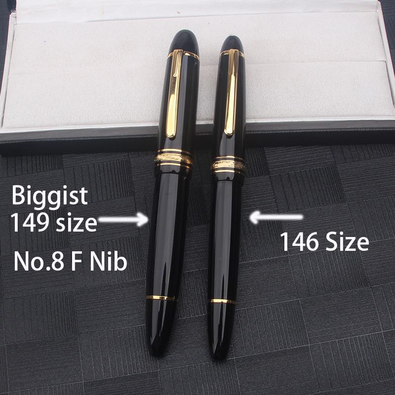 Biggest Size MB 149 Piston Fountain Pen Large Holder Number 8 Nib F Copper Piston System 50# Tip