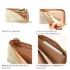AGILITY Affa Long Wallet Zipper Gold Gold Silver Silver Slit 10 Pieces Compact Vertical Leather Genuine Leather "Alinier" L-shaped