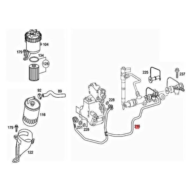 6120703232 A6120703232 для W163 W203 Шланг топливопровода обратки Трубка шланга обратки Топливный шланг обратки Замена Автомобильный аксессуар