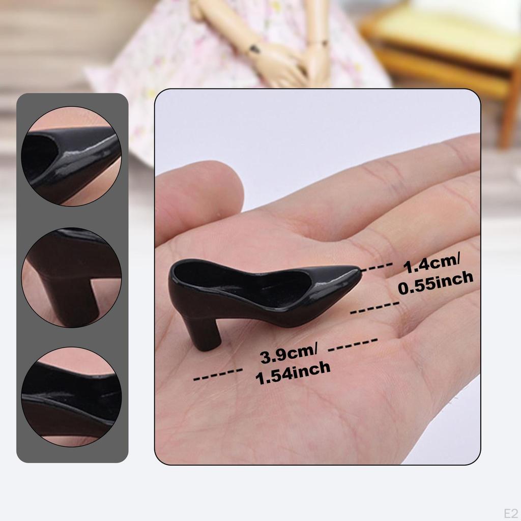 1/6 -Skala -bjd -puppet Shoes, High Heeled Tat Play Toy, Handmade Miniature -high -Heels