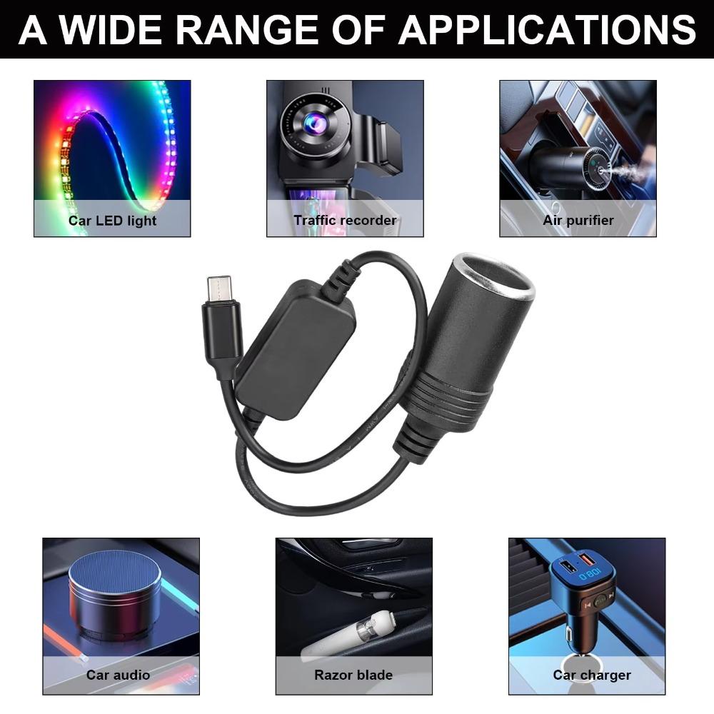 5V 2A USB To 12V Auto Lighter Socket USB Male To Female Lighter Adapter Converter Car Electronics Accessories