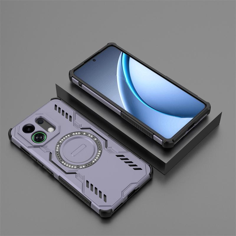 Для чехла Oppo K13 Turbo Для Oppo K13 Turbo Pro Противоударная Магнитная Адсорбция Беспроводная Зарядка Задняя Крышка Для Чехла Oppo K13 Turbo