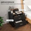 Nightstand with 2 Drawers, 45x39.5x49 cm, Black