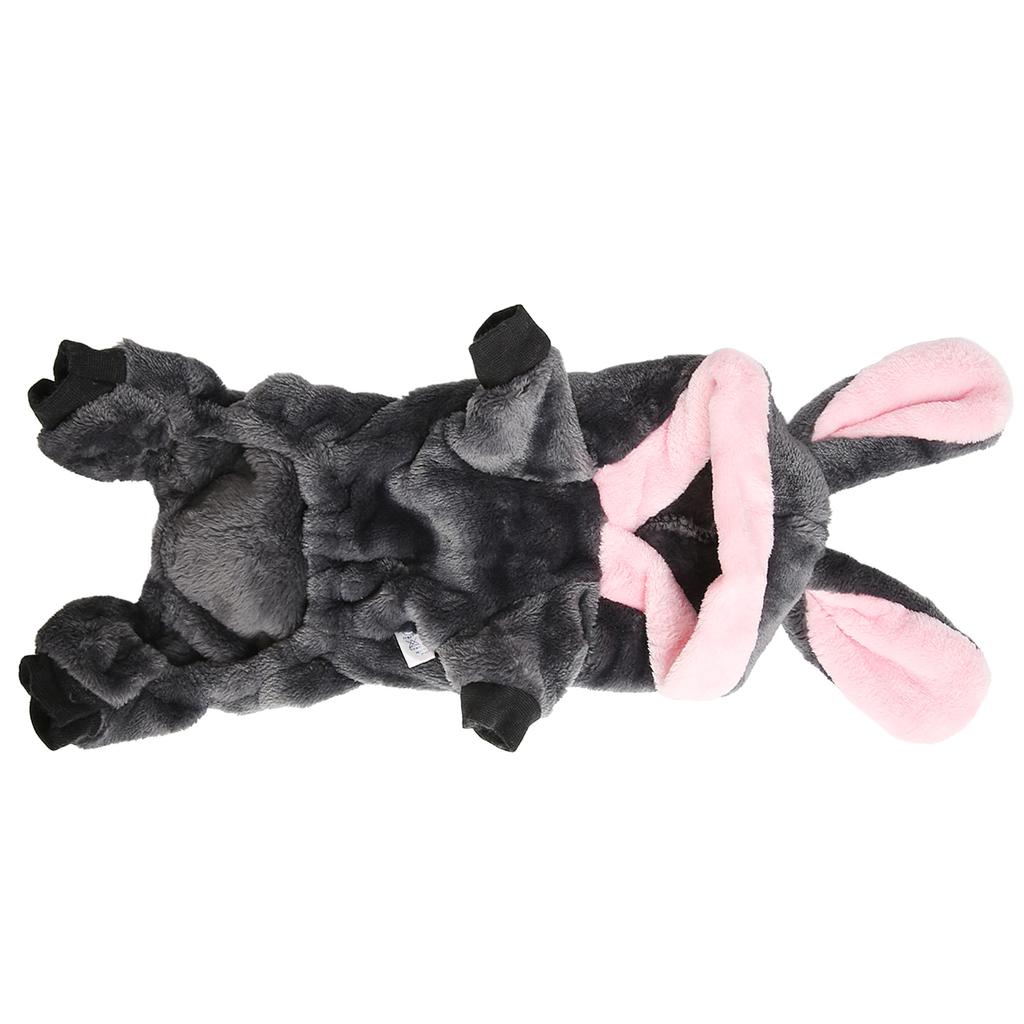 Зимняя одежда для собак, мягкая кожа, приятная для кожи, милый теплый наряд с капюшоном для щенка с кроличьими ушками для маленьких и средних домашних животных