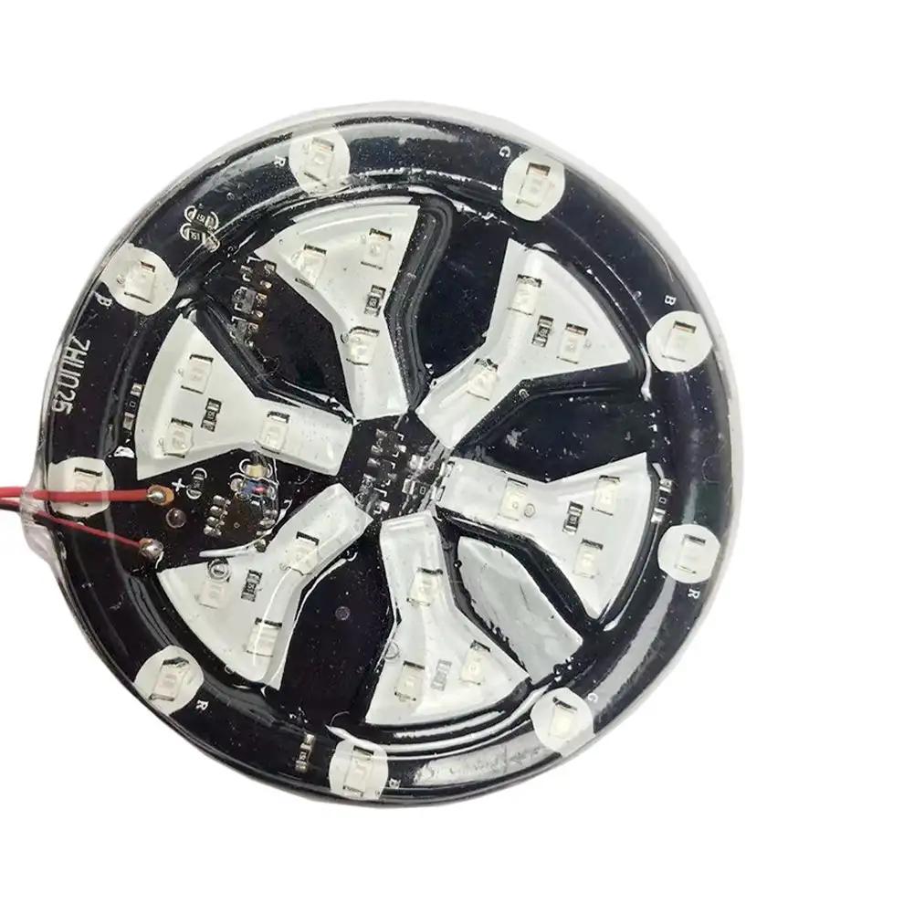 Цветной светодиодный стробоскоп, модифицированные огни в виде снежинок, огни для колес, атмосферная лампа для мотоцикла и автомобиля, вспышка, автомобильный стиль