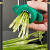 Stainless Steel Vegetable Slicer – Manual Scallion & Onion Shredder for Kitchen, Safe Handheld Cutting Tool for Cabbage, Carrots