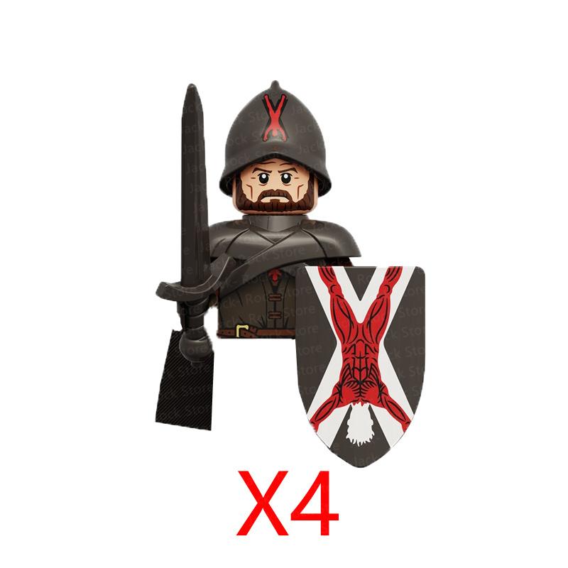 Военные Строительные Блоки Фигурки Солдат Подарки Игрушки Серия Кино Фантастика Средневековый Рыцарь Легион Оружие Щит Флаг MOC