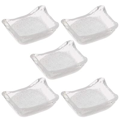 Японский набор посуды Toyo Sasaki Glass из 5 длинных чоко, сделано в, включает маленькую соусницу, маленькую квадратную глубокую стеклянную тарелку YA41, тарелки, Япония, миска, блюдо,
