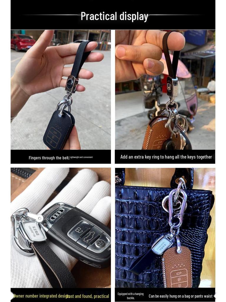 Rolls-Royce Style Cowhide Key Bag for Remote Control Modification