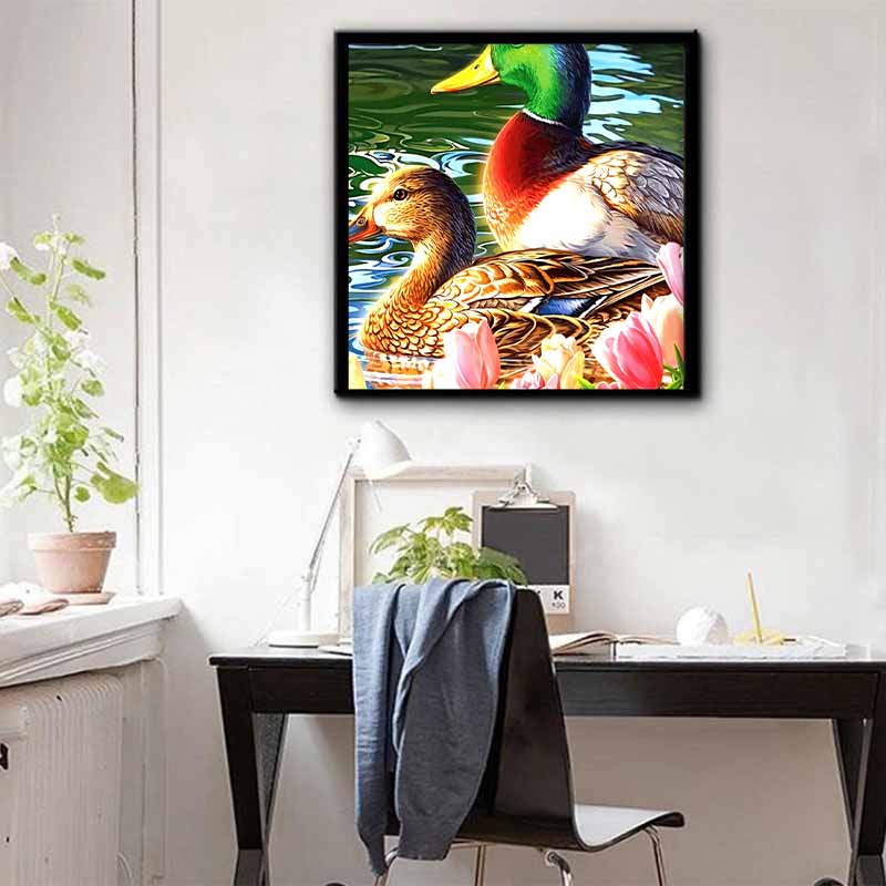 New Arrival 5D DIY Full Circle Diamond Painting "Duck" Embroidery Cross Stitch Home Decor Gift