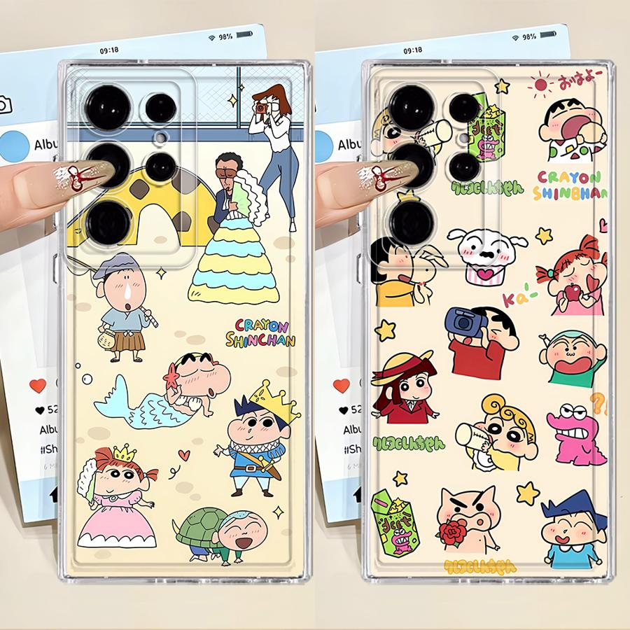 Милый Чехол-Кейс с Шинчанами для Телефона Samsung Galaxy S20 Plus S26 S25 Edge S21 S23 Ultra S22 FE S24 Note 20 Ultra 10