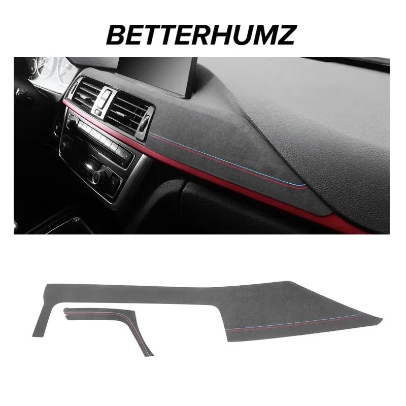For BMW F30 F32 F34 Made of Alcantara Dashboard Panel trument Trim Covers M Performance Stickers Car Interior Accessories