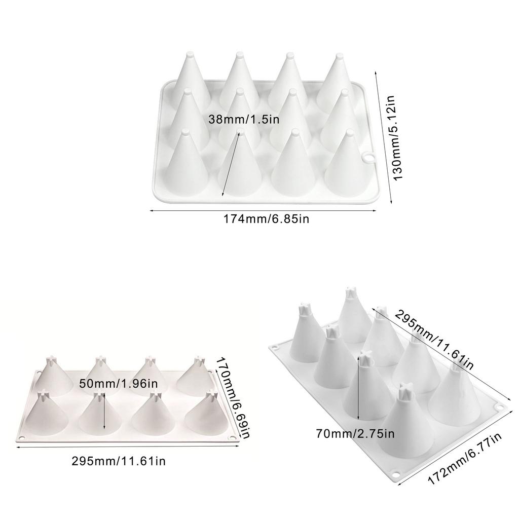 Силиконовые формы в форме конуса Формы для фондана Муссов Торта Изготовление Кондитерских Изделий Шоколадные Формы Инструмент для Выпечки и Украшения Антипригарные