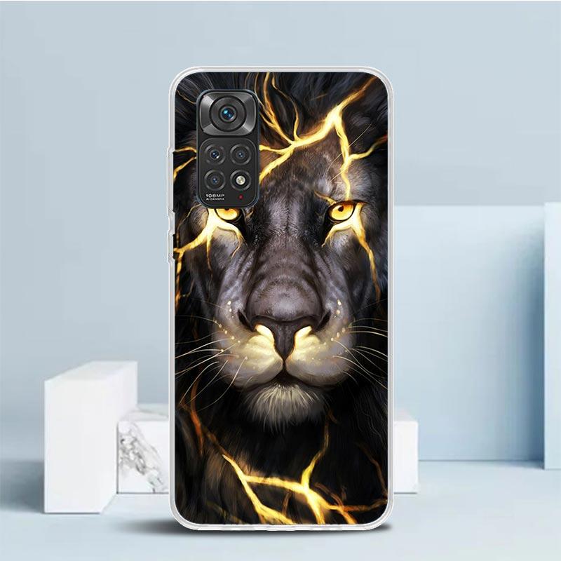 Чехол для телефона 'Лев Альфа-самец Детеныш Король' для Xiaomi Redmi Note 15 14 14S 13 12S 12 Pro Plus 11S 11 11T 11E 10S 10 + Мягкая задняя крышка из ТПУ