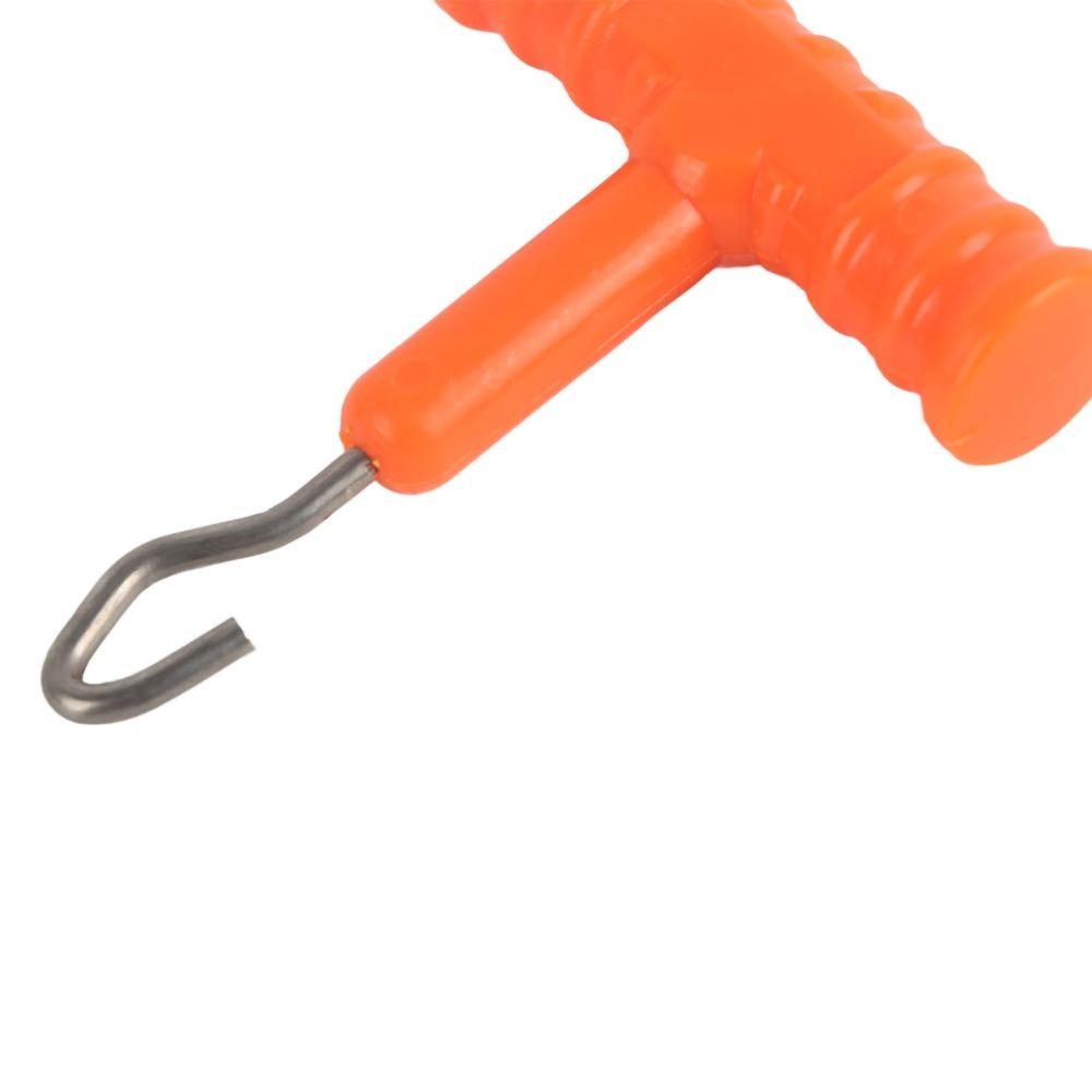 10 Pcs ABS Fishing Baiting Rig Tool Stainless Steel T Shape Handle Hook Fishing Baiting Rig Tool Rig Puller Knot Tools