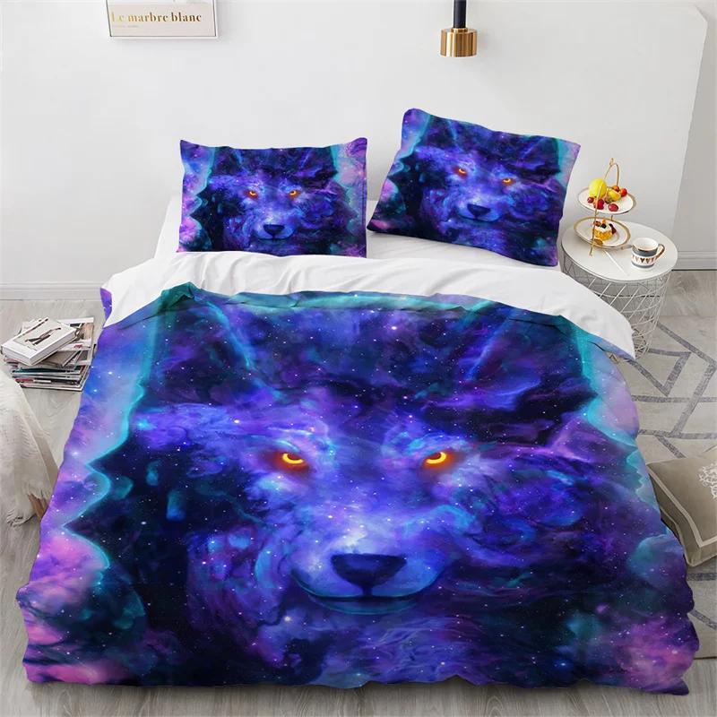3D Wolf Duvet Cover Set Animal Printed Single Twin Full Queen King Bedding Sets Euro Bedclothes Pillowcases For Children Kid