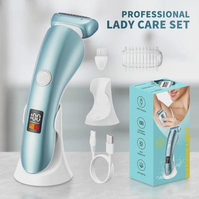 Водонепроницаемый электрический эпилятор для женщин: Многофункциональная бритва и триммер с цифровым дисплеем для использования на всем теле