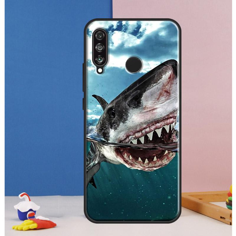 Ocean Shark Tooth Fish Case For Huawei Nova Y70 Y60 Y90 Y61 Y91 Y72 Y73 12s 12i 11i 8i 9 10 SE P30 P40 Lite P60 Pro