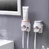 Wall Mounted Toothbrush Holder Toothpaste Squeezer Multifunction Automatic Toothpaste Dispenser Bathroom Toothbrush Stand Rack