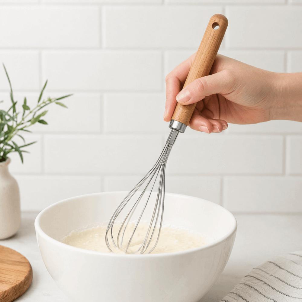 9 PCS with Wooden Handle Kitchen Utensil Set Stainless Steel Kitchen Gadget Set Home Kitchen