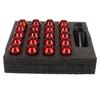 22PCS Tapered Lug Nuts with Nut Sleeve Key Alloy Steel Universal Forged Lock Nut Replacement for