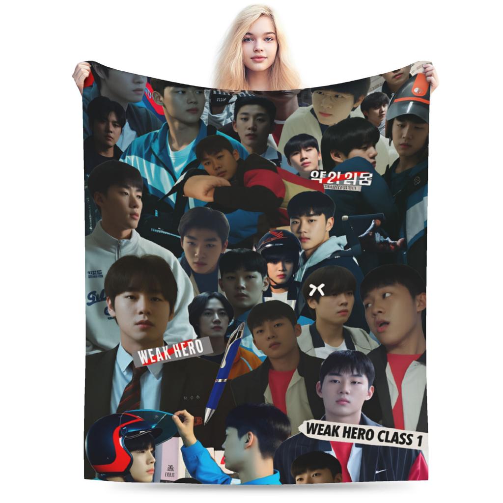 Фланелевое одеяло "Слабый герой" Зимнее Супертеплое Плед для студентов Дивана Кресла Новинка Покрывало Чехол для дивана-кровати