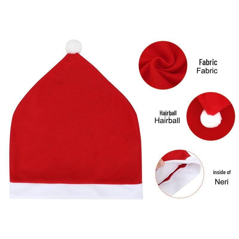 Red Flannel Chair Cover for Christmas Dining Table Decor