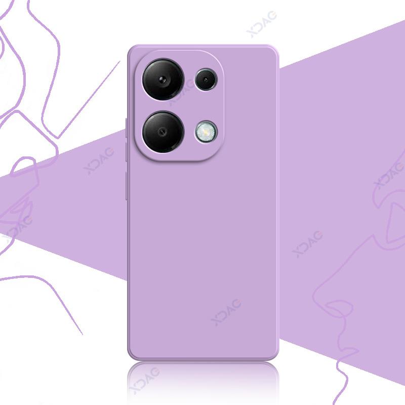 Роскошные квадратные жидкие силиконовые чехлы для Xiaomi POCO M6 Pro 4G POCOM6Pro 6.67" MTK G99 Ultra 360 Soft Phone Armor Cover