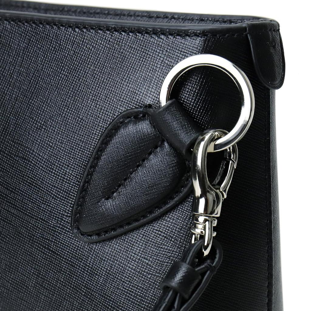 ПИД. Квадратный кожаный клатч PAP151 Черный