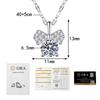 Moissanite Necklace Women 1ct Mickey Princess Pendant Lip Chain Cute Classic Jewelry