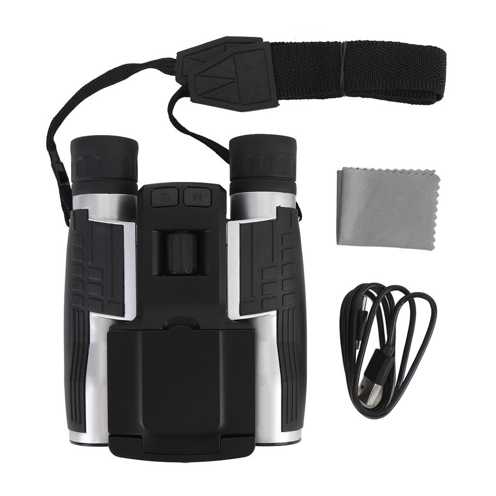 12x32 Binoculars with Camera 2.4 Inch Color Display 2.5K 48MP Video Photo Recorder for Bird Watching Travel 8X Digital