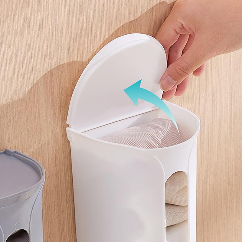 1 шт. Многофункциональный настенный ящик для хранения вещей, шкаф для нижнего белья, мусорный ящик для дома, органайзер для трусов, держатель, диспенсер для носков