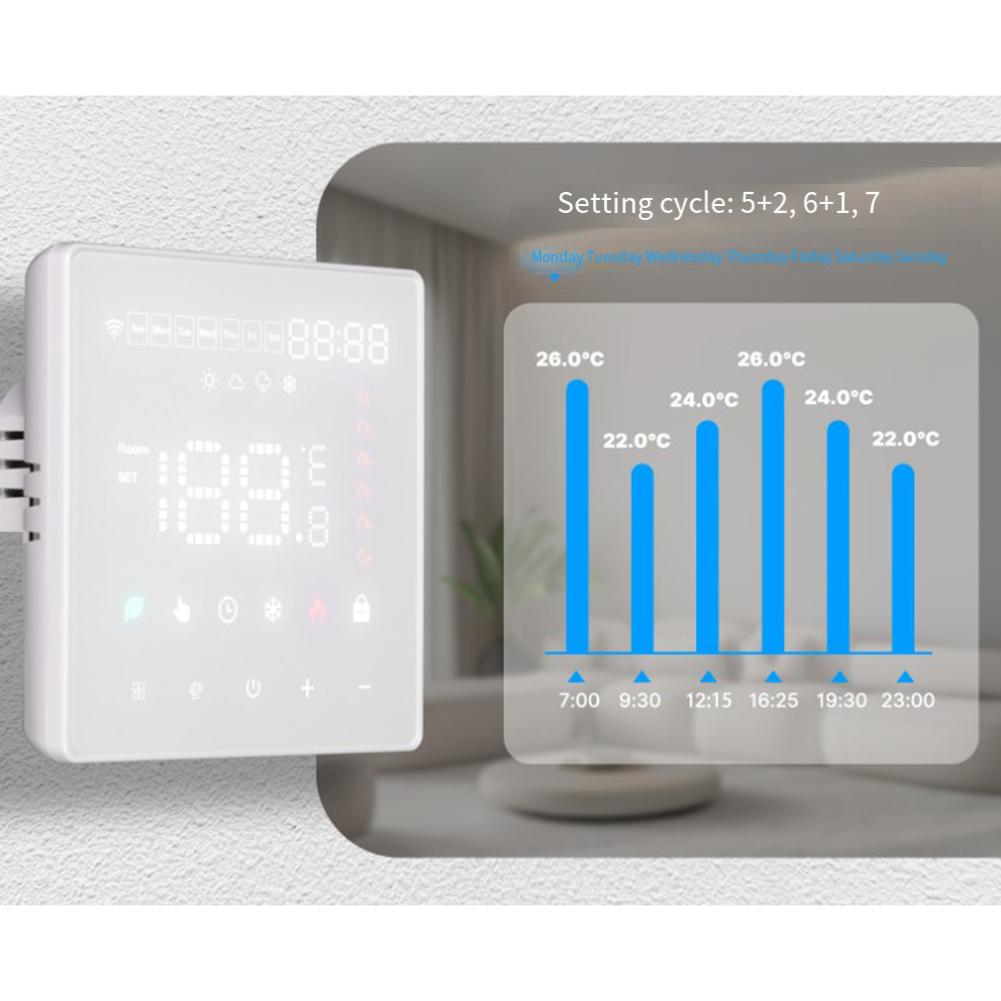 1 шт. Электрический термостат для теплого пола Smart-Control 3600 Вт, 16 А, 220 В Термостат для теплого пола - Умный программируемый термостат WiFi