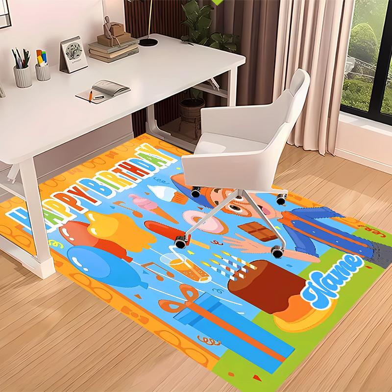 Custom personalization Blippi Print Area Rug - Soft, Washable Non-Slip Indoor Mat,Living Room,Home&Office Decorative Rug
