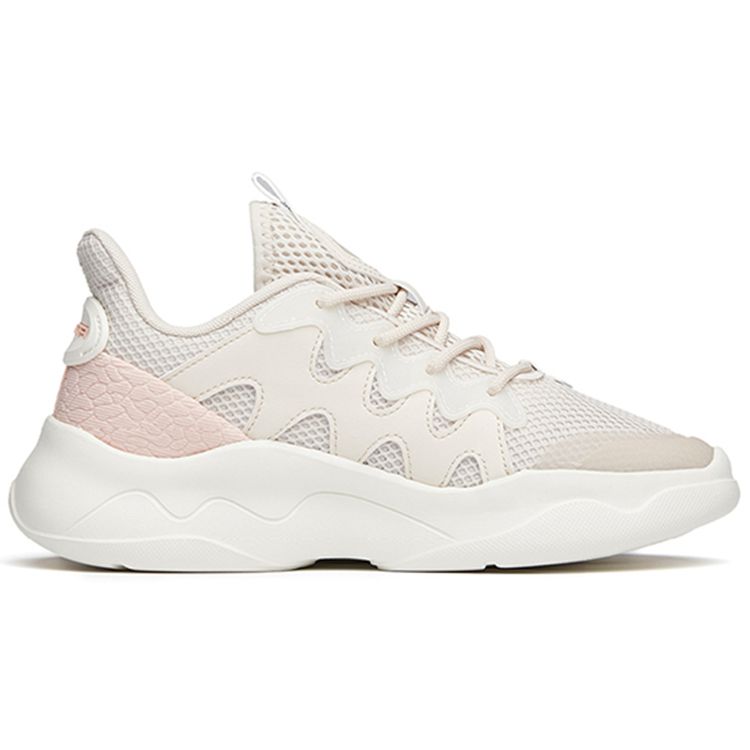 Anta Comfortable Breathable Low-Top Sports Casual Shoes Women Sneakers Pink White 122138860-3