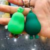 Couple Key Rings Bag Pendant Jewelry Smiling Avocado 3D Keychain Simulated Fruit Avocado Keychain
