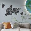 Long-lasting Mirror Sticker Fashion Sturdy DIY Self-adhesive Rose Wall Decal