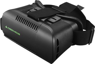 Очки VR Green House для ширины, совместимые с фиксирующей головной повязкой, для смартфонов, 58~78 мм, 3,5 дюйма~6,1 дюйма, 3-точечные GH-VRHA-BK