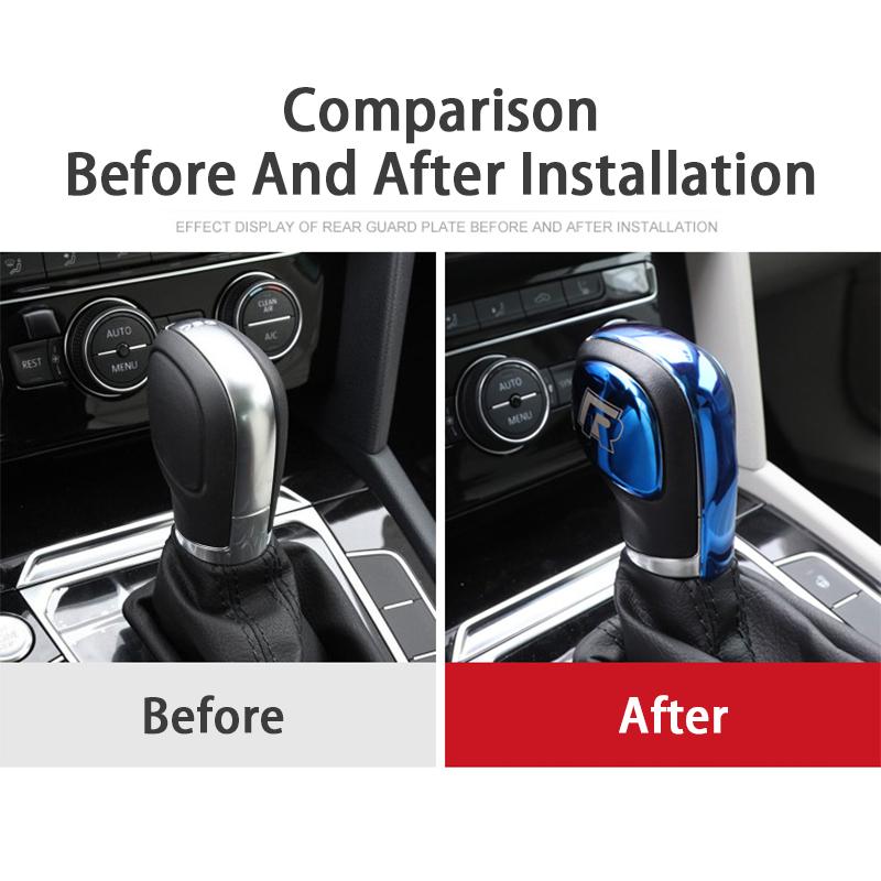 LMN1 2026 Hot VOLKSWAGEN Metal R Rline Logo Gear Head Shift Gears Cover Sticker For VW volkswagen R line Bora Tiguan Golf GTI Sagita