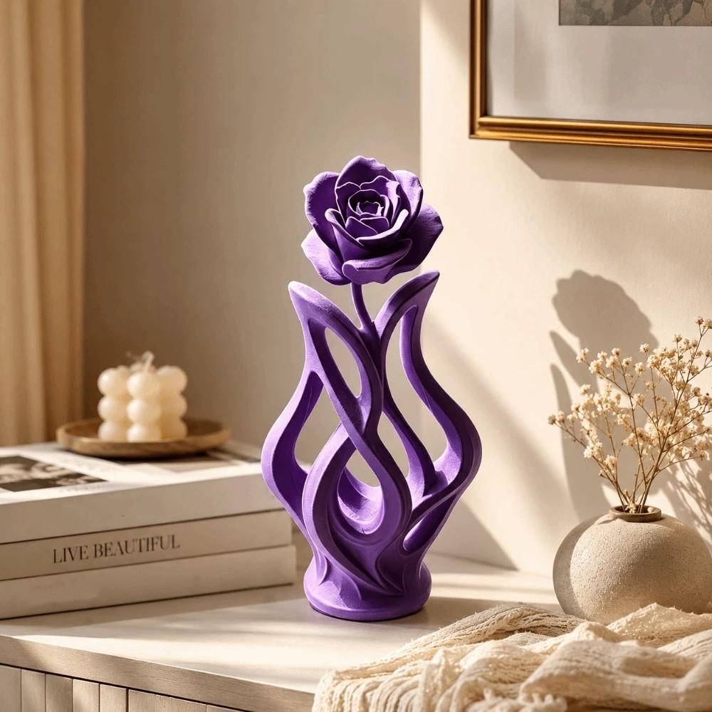 Scandinavian Style Rose Sculpture Hollow Design Art Ornament Abstract Art Ornament Office