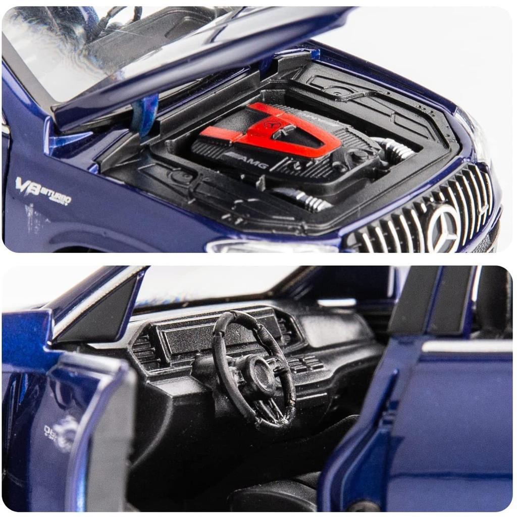 1/32 масштаб Benz AMG GLE 63S внедорожник игрушечный автомобиль, литая под давлением модель автомобиля с откидной спинкой со светом и звуком игрушечный транспорт для детей и мальчиков