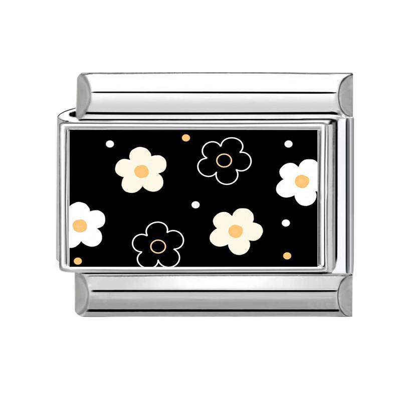 Новая серия Brilliant Colorful Flower Butterfly Итальянские Шарм-Звенья Подходят для 9-мм Браслета из Нержавеющей Стали Женские Мужские DIY Изготовление Украшений