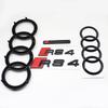4Ring Car Logo Front Grill Emblem Rear Trunk Badge Stickers For new Sport RS4 2016-2020 RS4 Emblem Decal Decoration Accessories