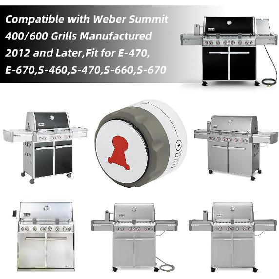 Ручки управления для гриля NOVINO для Weber Summit, 6 шт. 91538 Подсвечиваемые ручки управления для гриля Weber Summit 2012+ Серии 400/600 E-470 670, S-460 470 660 670