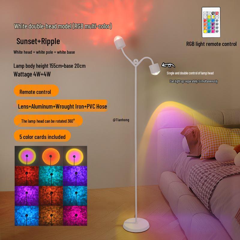 Dual-Head Sunset Ripple Light - Atmosphere & Decor for Bedrooms and Live Rooms