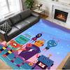 Anti‑Slip Crystal Velvet Floor Rug, Robot Design Carpet for Indoor Living Bedroom Home Decoration
