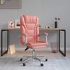 VidaXL Reclining Office Armchair, Swivel Chair with Adjustable Backrest and Footrest, Office Seat, Modern, Pink 349701
