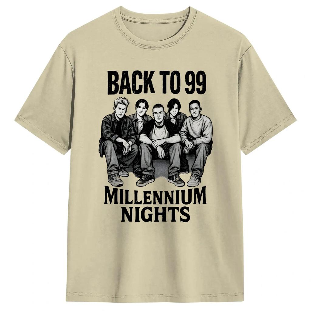 Oversized TShirt Beach Backstreets Boy Fashion TShirts Back To 99 Millennium Nights Cotton Tshirt Unisex Y2k Short Sleeve Clothes