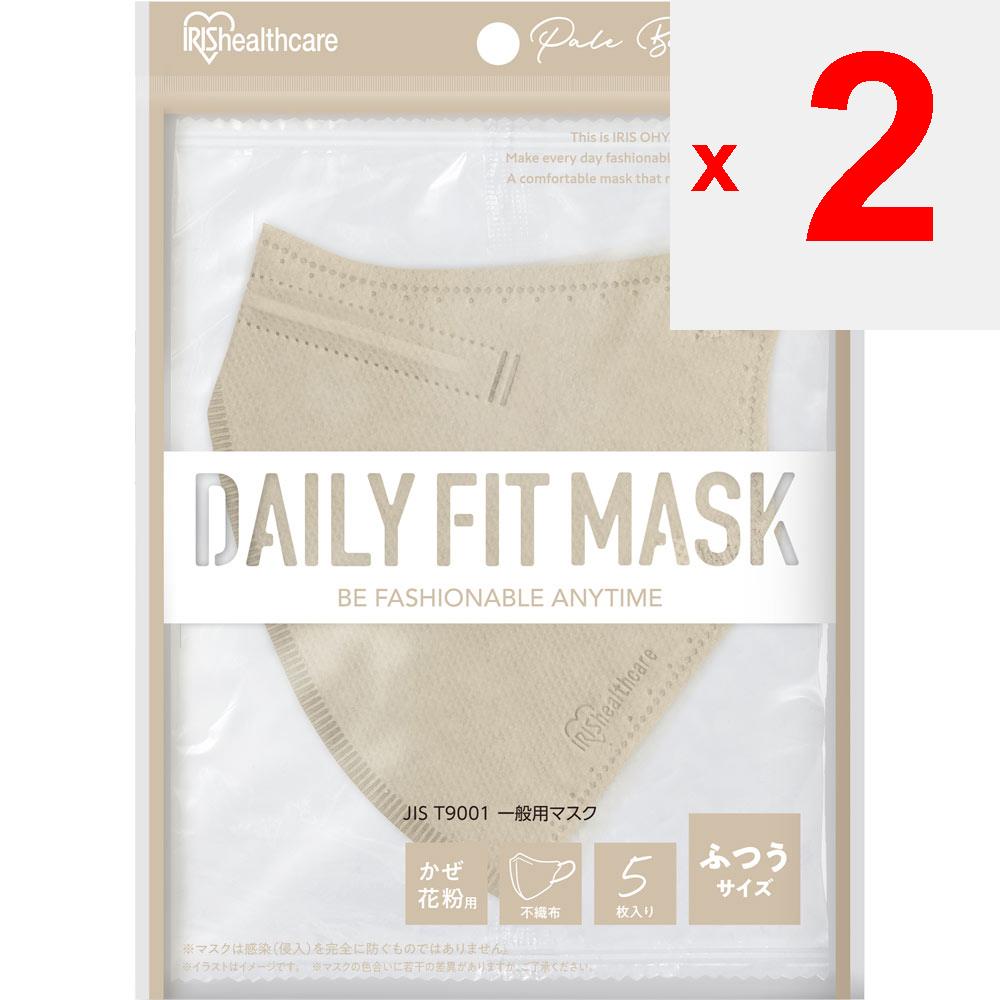 Iris Oyama DAILYFITMASK 3-D Mask Обычная бледно-бежевая 5 шт 3D тип Продукты, связанные с простудой (маски) Трехмерная форма сохраняет пространство вокруг